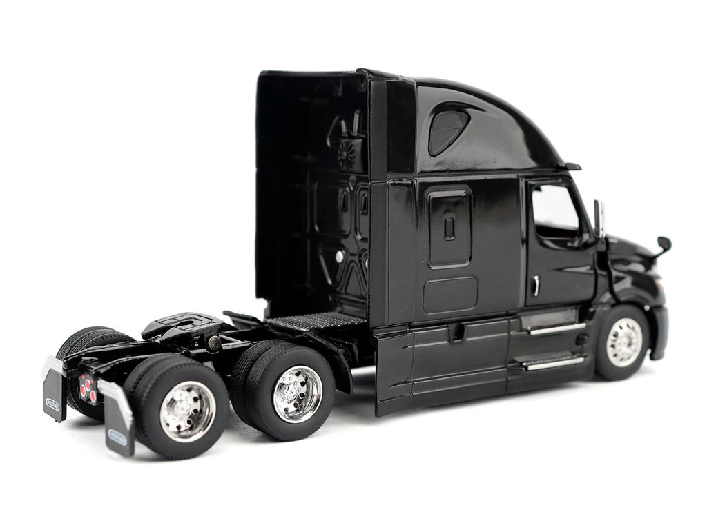 2025 Freightliner Cascadia Gen-5 Sleeper Cab Truck Tractor Night-Shift Black "Transport Series" 1/64 Diecast Model by Diecast Masters-0
