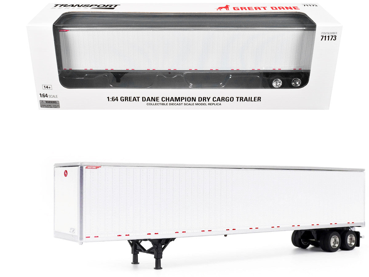 Great Dane Champion 53ft Dry Cargo Trailer White "Transport Series" 1/64 Diecast Model by Diecast Masters-4