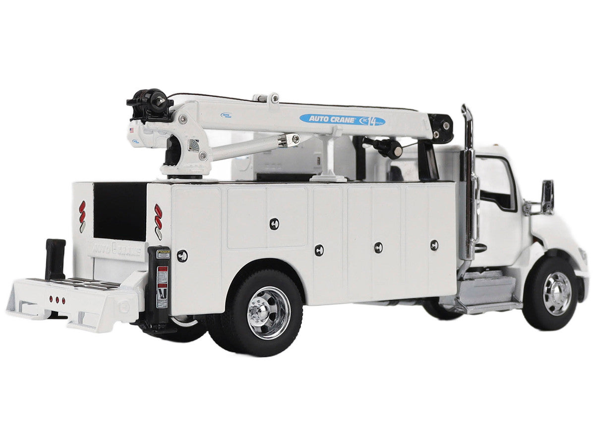Kenworth T380 Auto-Crane Titan 85-Body HC14-Crane Work Truck with Miller EnPak White "Transport Series" 1/50 Diecast Model by Diecast Masters-2