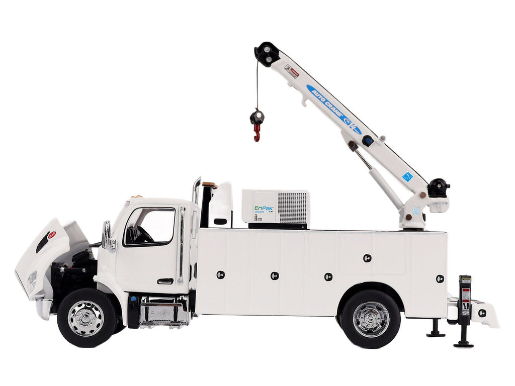 Peterbilt 536 Auto-Crane Titan85-Body HC14-Crane Work Truck with Miller EnPak White "Transport Series" 1/50 Diecast Model by Diecast Masters-2