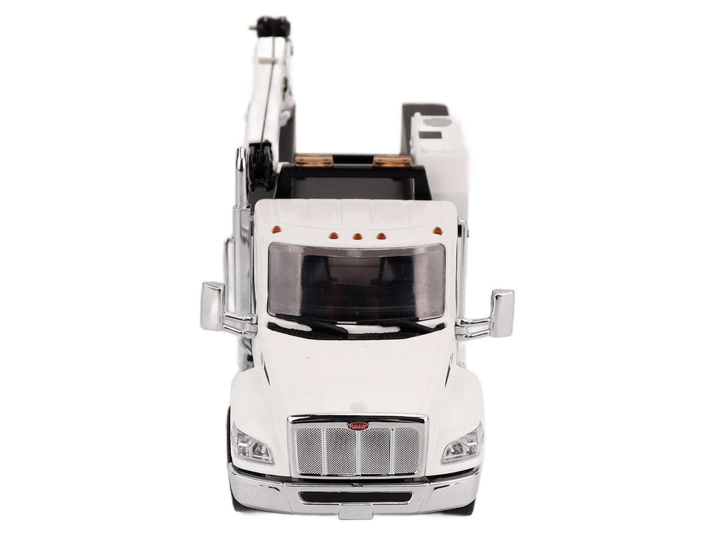 Peterbilt 536 Auto-Crane Titan85-Body HC14-Crane Work Truck with Miller EnPak White "Transport Series" 1/50 Diecast Model by Diecast Masters-1