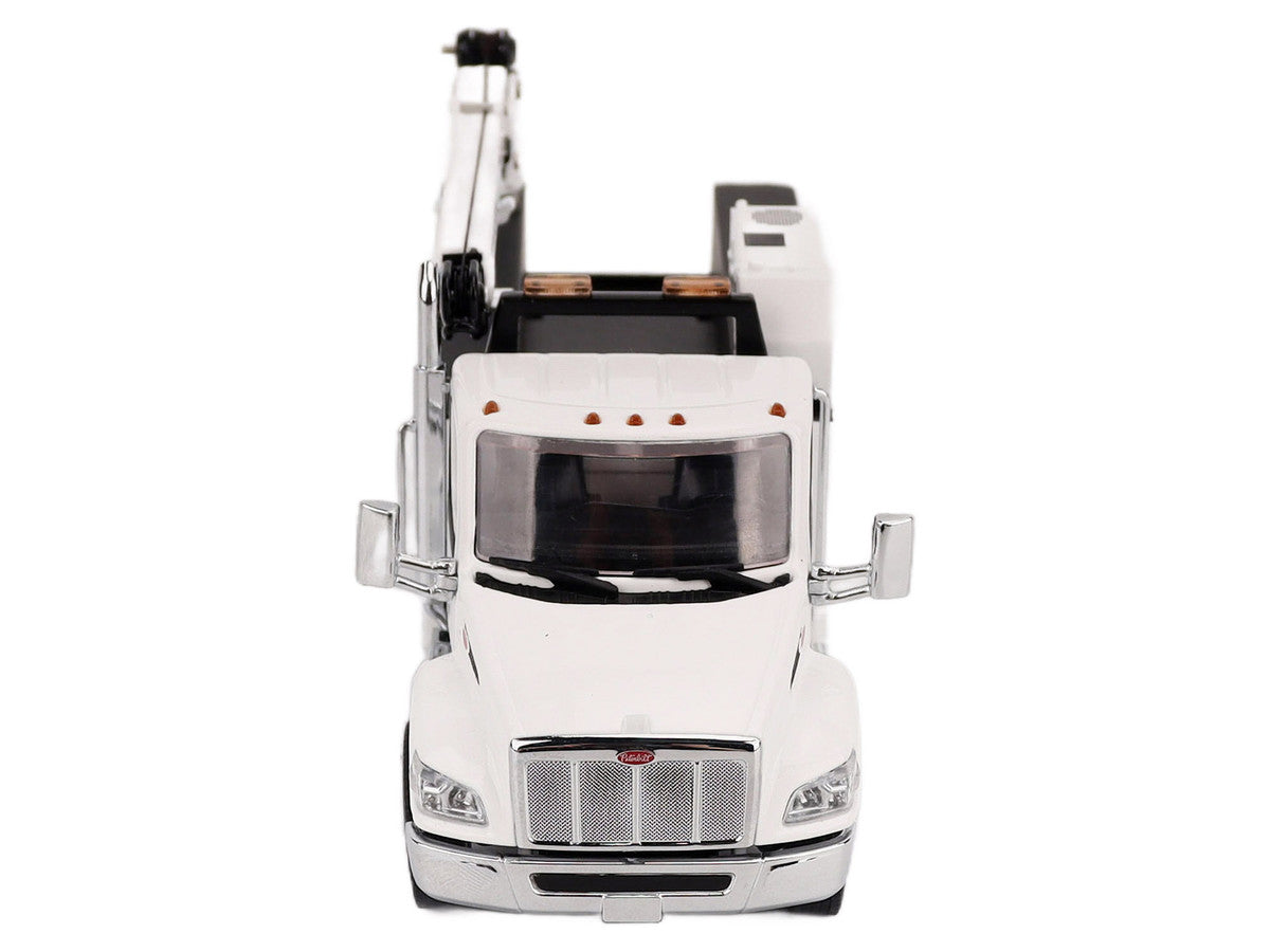 Peterbilt 536 Auto-Crane Titan85-Body HC14-Crane Work Truck with Miller EnPak White "Transport Series" 1/50 Diecast Model by Diecast Masters-1