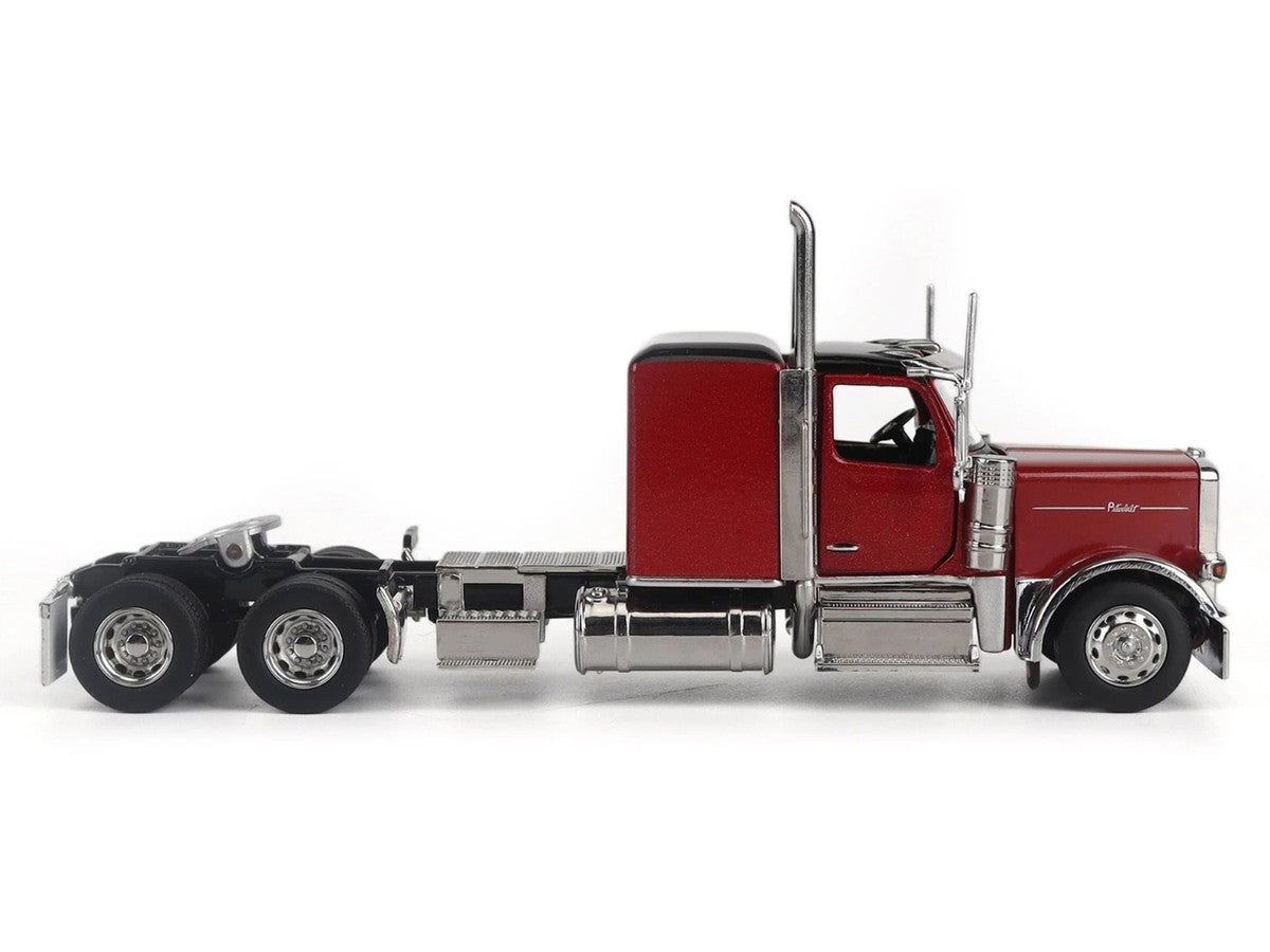 Peterbilt 589 Tandem-Axle Legendary Package Truck Tractor with 58" Sleeper Legendary Red "Transport Series" 1/64 Diecast Model by Diecast Masters-1