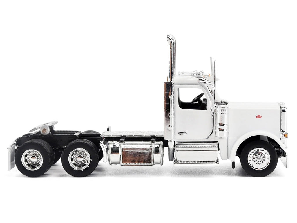 Peterbilt 589 Tandem-Axle Legendary Package Truck Tractor with Day Cab White "Transport Series" 1/64 Diecast Model by Diecast Masters-3
