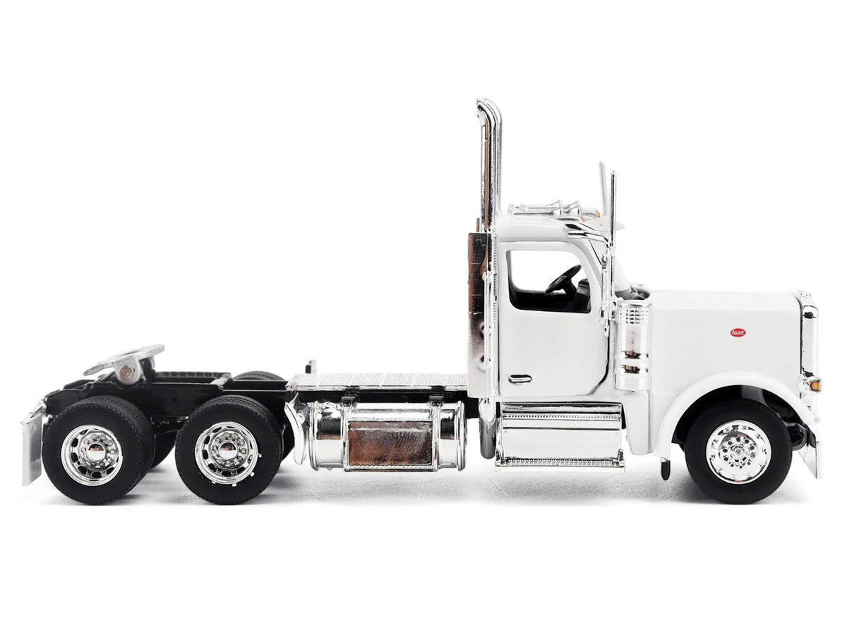 Peterbilt 589 Tandem-Axle Legendary Package Truck Tractor with Day Cab White "Transport Series" 1/64 Diecast Model by Diecast Masters-3