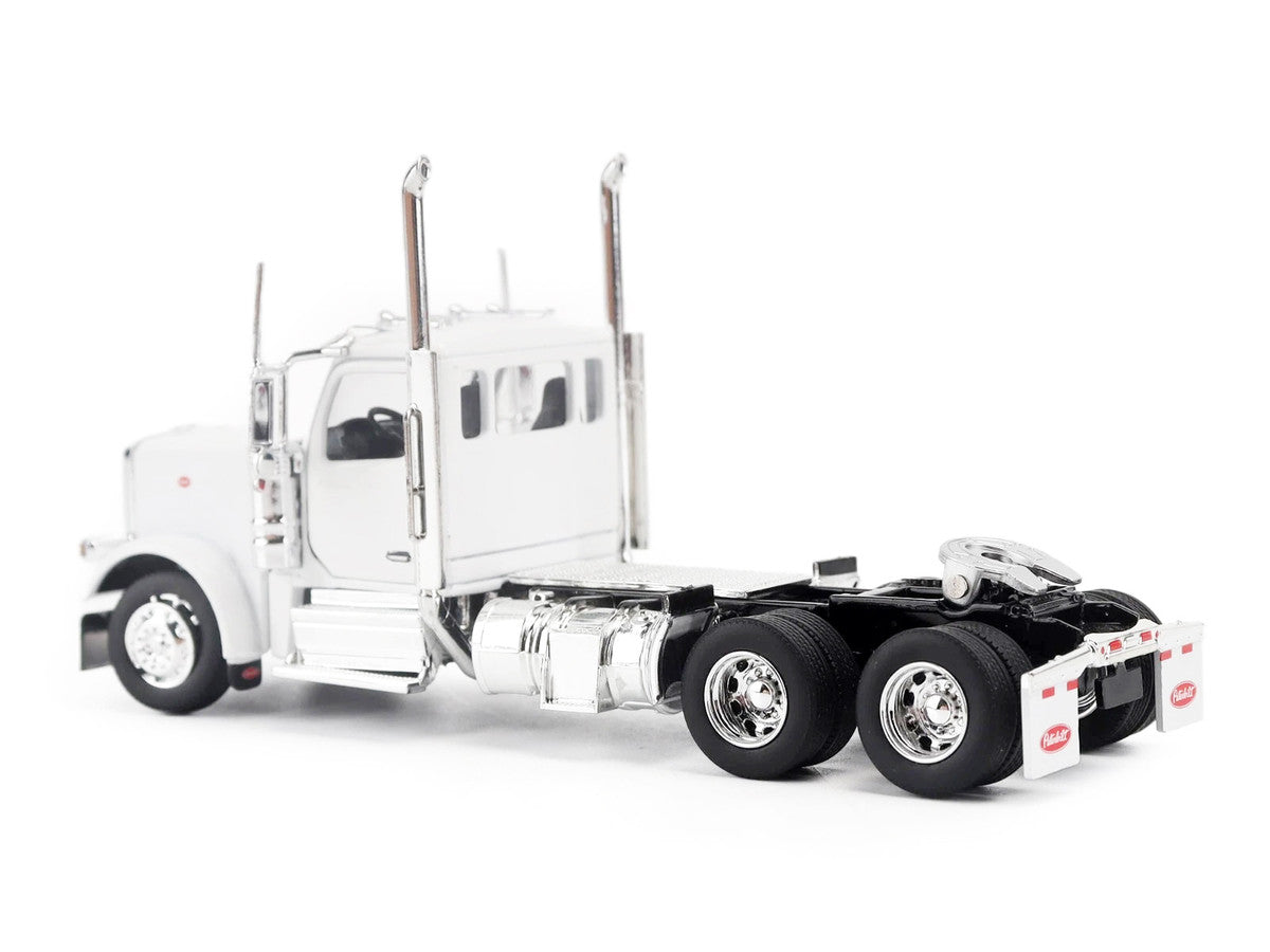 Peterbilt 589 Tandem-Axle Legendary Package Truck Tractor with Day Cab White "Transport Series" 1/64 Diecast Model by Diecast Masters-1