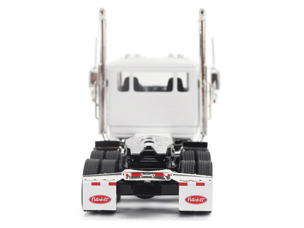 Peterbilt 589 Tandem-Axle Legendary Package Truck Tractor with Day Cab White "Transport Series" 1/64 Diecast Model by Diecast Masters-0