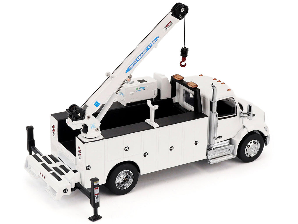 Peterbilt 536 Auto-Crane Titan 85-Body HC14-Crane Work Truck with Miller EnPak White "Transport Series" 1/50 Diecast Model by Diecast Masters-2