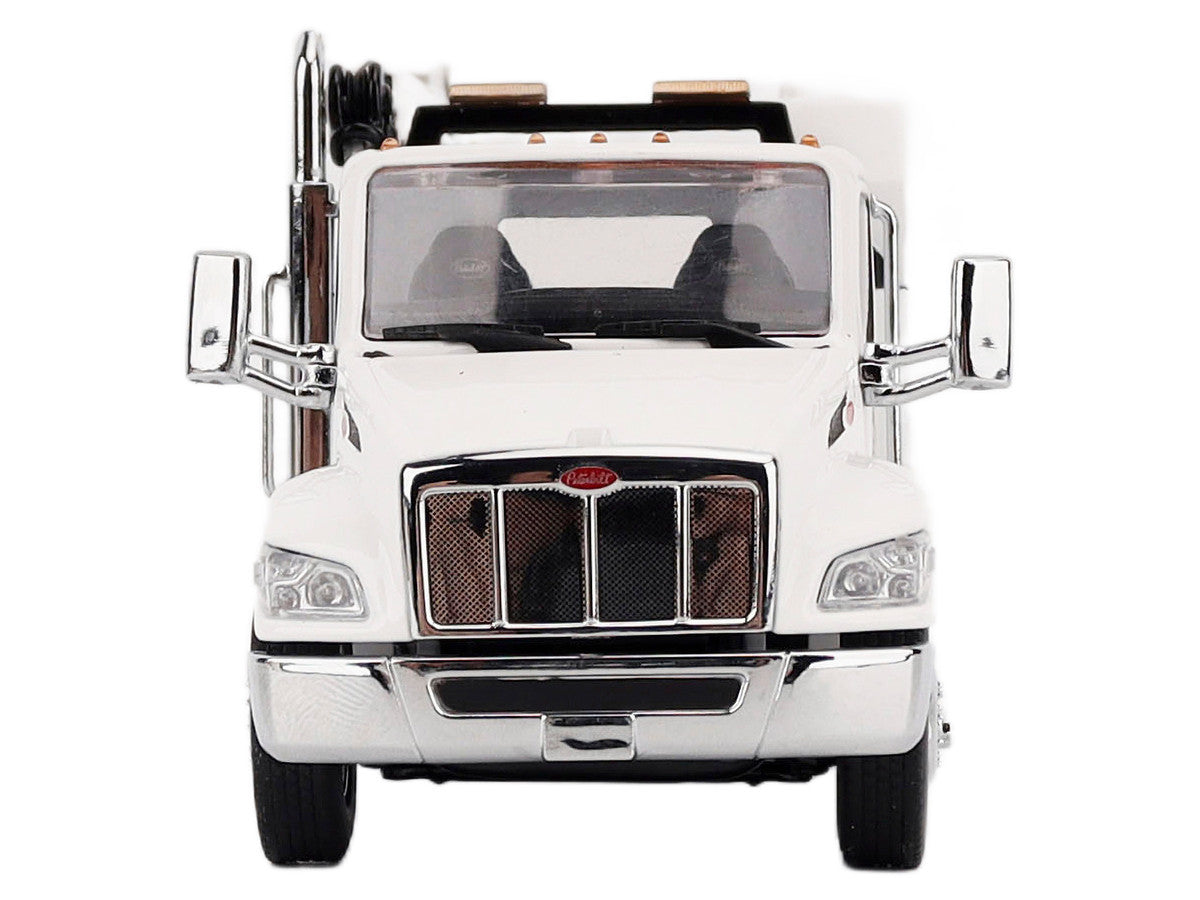 Peterbilt 536 Auto-Crane Titan 85-Body HC14-Crane Work Truck with Miller EnPak White "Transport Series" 1/50 Diecast Model by Diecast Masters-3