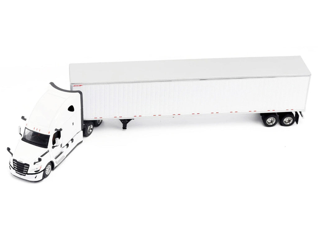 2025 Freightliner Cascadia Gen-5 Truck Tractor with Sleeper and Great Dane Champion 53ft Dry Cargo Trailer Winter White "Transport Series" 1/64 Diecast Model by Diecast Masters-2