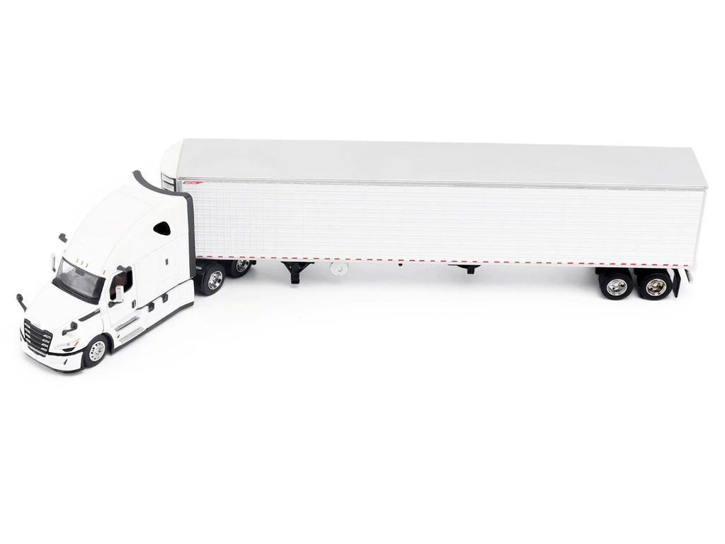 2025 Freightliner Cascadia Gen-5 Truck Tractor with Sleeper and Great Dane Champion 53ft Refrigerated Trailer Winter White "Transport Series" 1/64 Diecast Model by Diecast Masters-2