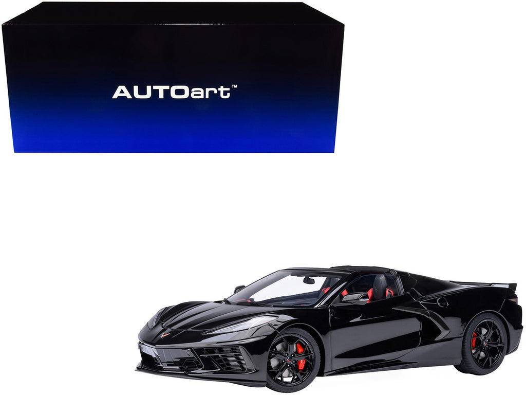 2020 Chevrolet Corvette C8 Stingray Black 1/18 Model Car by Autoart-3