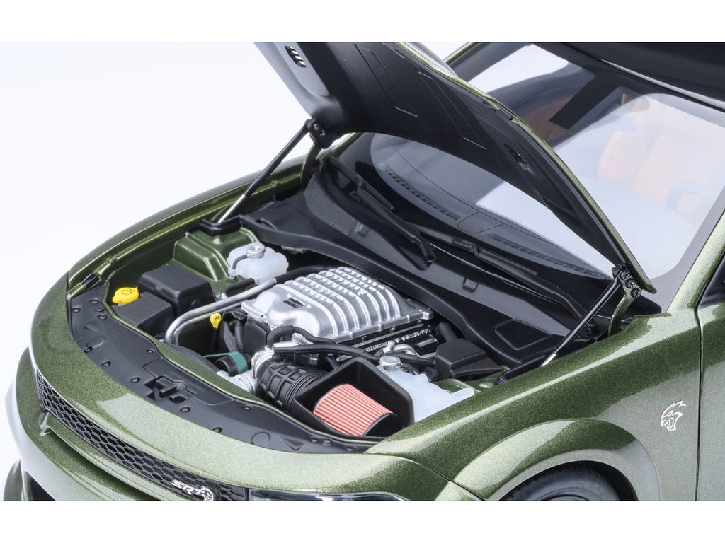 Dodge Charger SRT Hellcat Redeye F8 Green Metallic with Matt Black Top 1/18 Model Car by Autoart-3