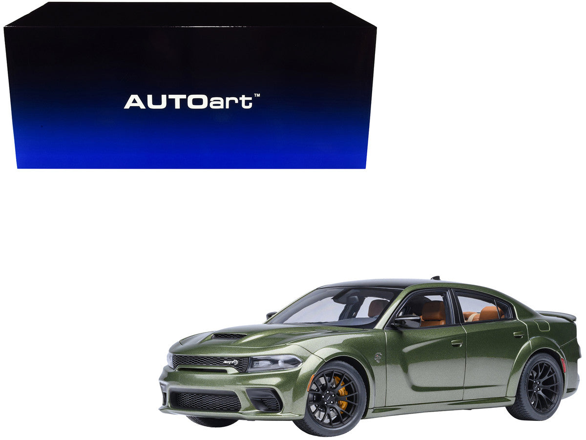 Dodge Charger SRT Hellcat Redeye F8 Green Metallic with Matt Black Top 1/18 Model Car by Autoart-4