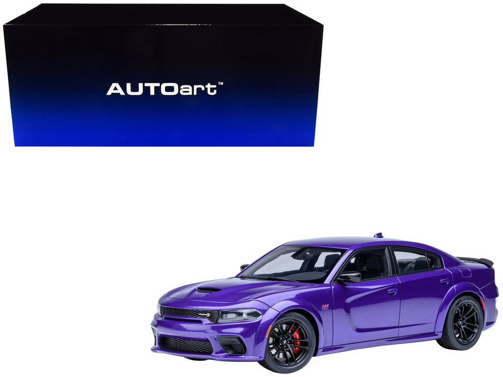 Dodge Charger Scat Pack Widebody Plum Crazy Purple Metallic 1/18 Model Car by Autoart-4