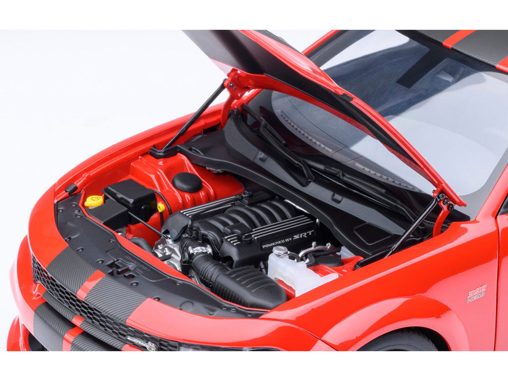 Dodge Charger Scat Pack Widebody Torred with Carbon Stripes 1/18 Model Car by Autoart-2