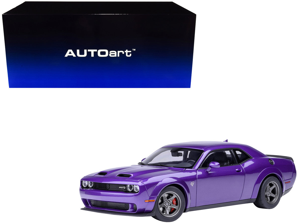 2023 Dodge Challenger SRT Super Stock Plum Crazy Purple 1/18 Model Car by Autoart-4