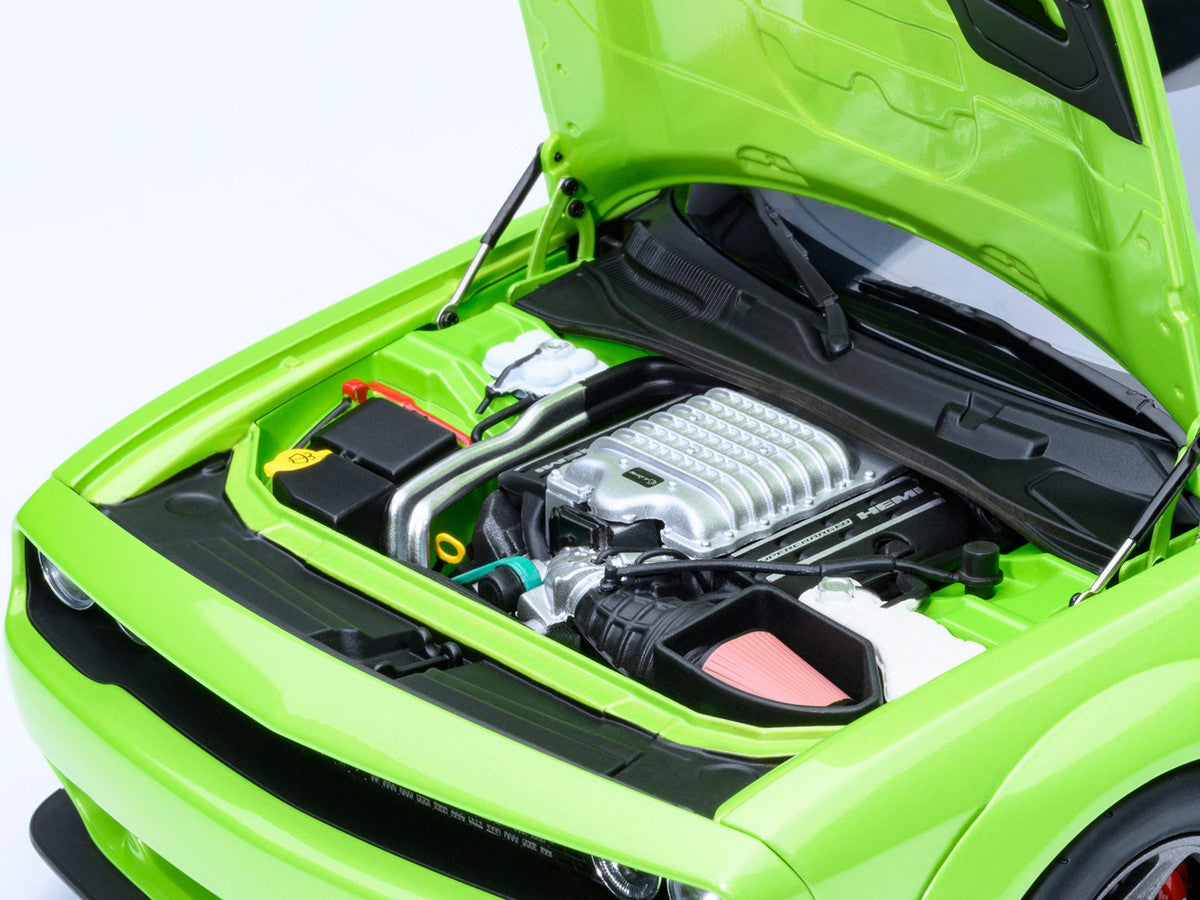 2023 Dodge Challenger SRT Super Stock Sublime Green 1/18 Model Car by Autoart-2