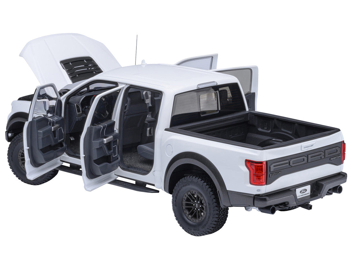 2019 Ford F-150 Raptor Pickup Truck Oxford White 1/18 Model Car by Autoart-0