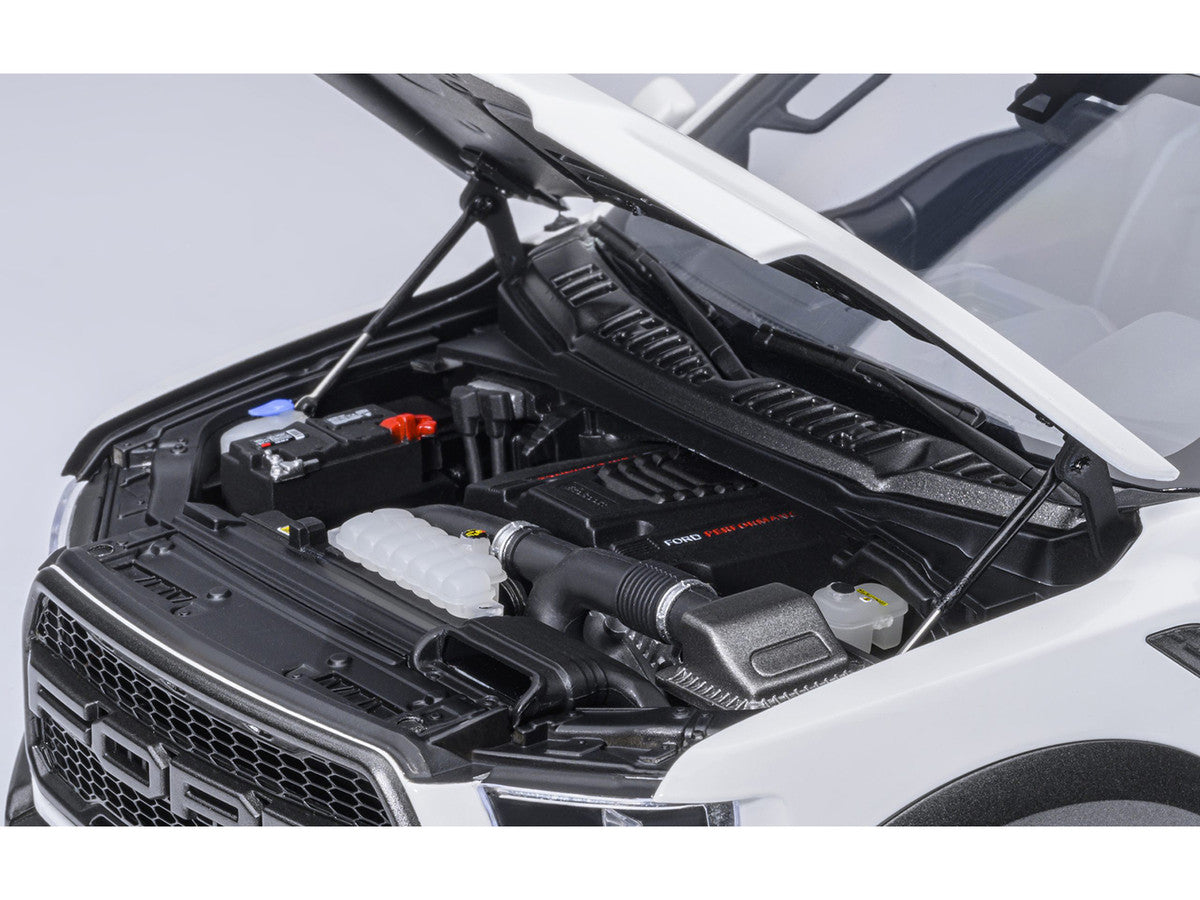 2019 Ford F-150 Raptor Pickup Truck Oxford White 1/18 Model Car by Autoart-3