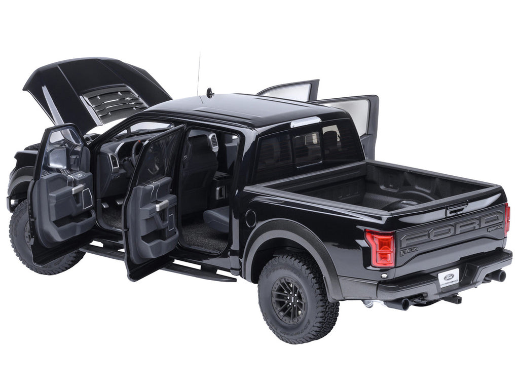 2019 Ford F-150 Raptor Pickup Truck Agate Black 1/18 Model Car by Autoart-0
