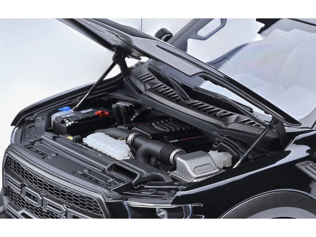 2019 Ford F-150 Raptor Pickup Truck Agate Black 1/18 Model Car by Autoart-3
