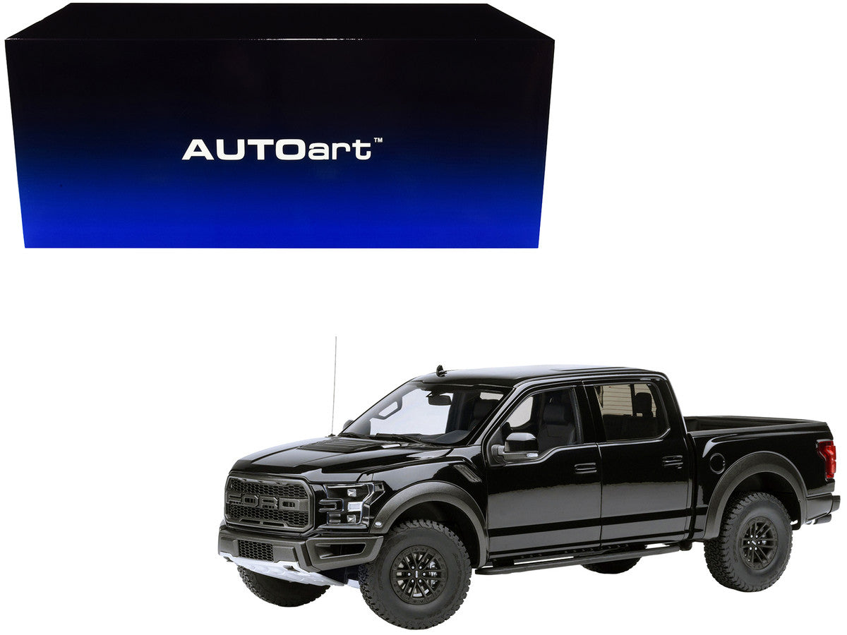 2019 Ford F-150 Raptor Pickup Truck Agate Black 1/18 Model Car by Autoart-4