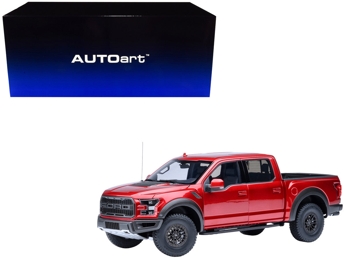 2019 Ford F-150 Raptor Pickup Truck Ruby Red Metallic 1/18 Model Car by Autoart-4