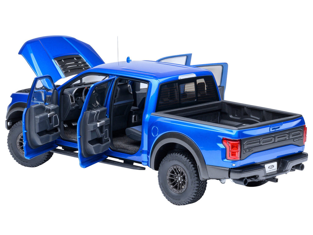 2019 Ford F-150 Raptor Pickup Truck Velocity Blue 1/18 Model Car by Autoart-0