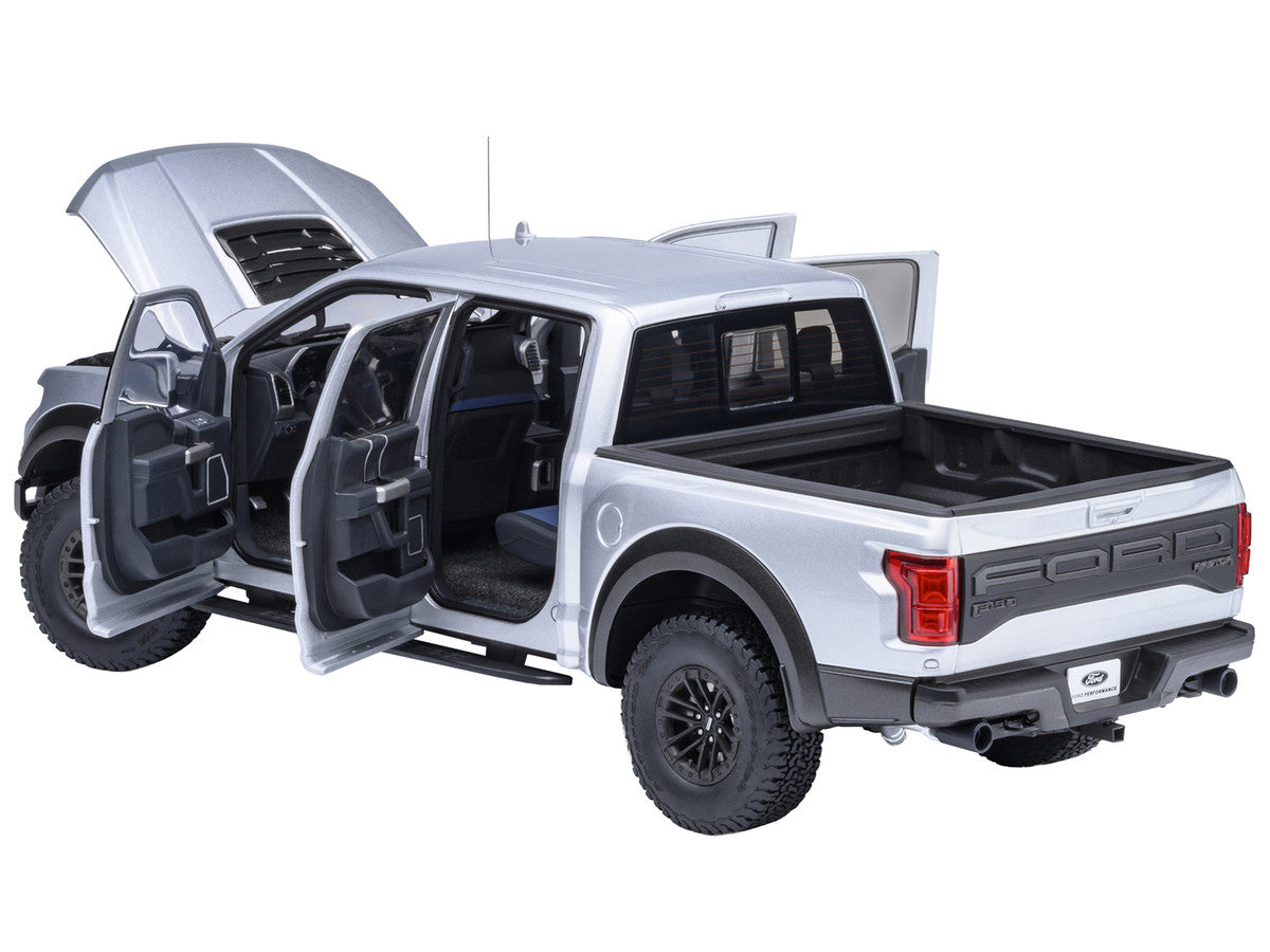 2019 Ford F-150 Raptor Pickup Truck Ingot Silver 1/18 Model Car by Autoart-0