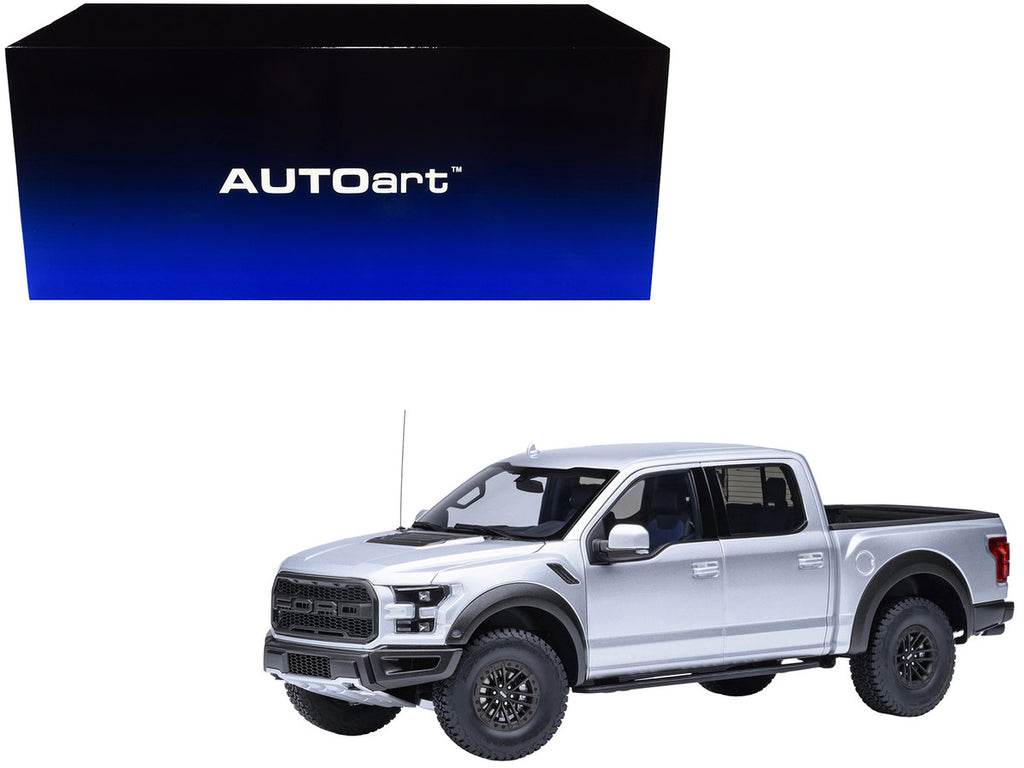 2019 Ford F-150 Raptor Pickup Truck Ingot Silver 1/18 Model Car by Autoart-4