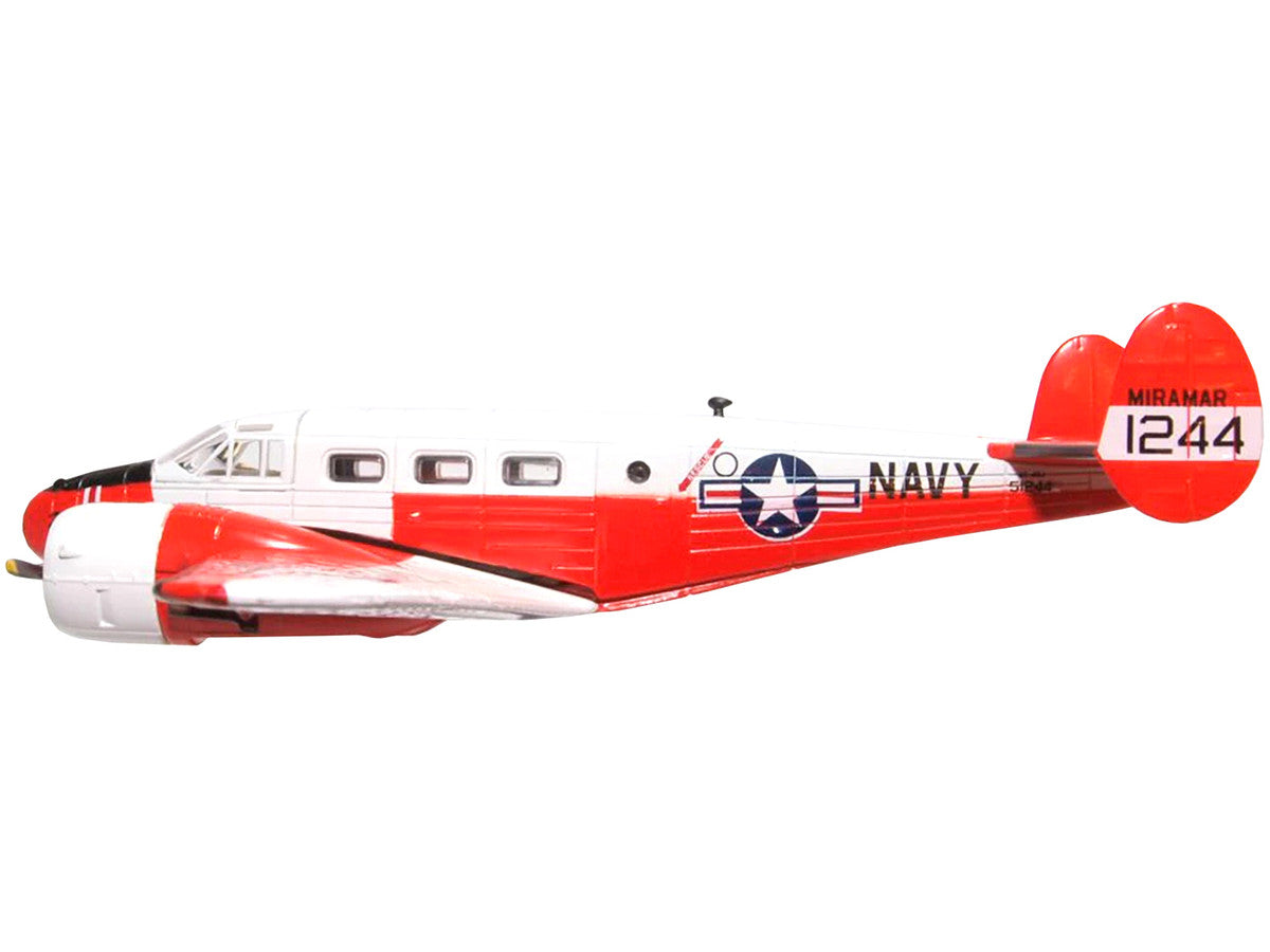 Beech UC-45J Expeditor (Twin Beech) Aircraft "51244 US Navy Naval Air Station Miramar - San Diego CA" 1/72 Diecast Model Airplane by Oxford Diecast-1