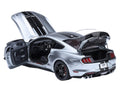 Ford Mustang Shelby GT500 Iconic Silver Metallic with Black Stripes 1/18 Model Car by Autoart-0