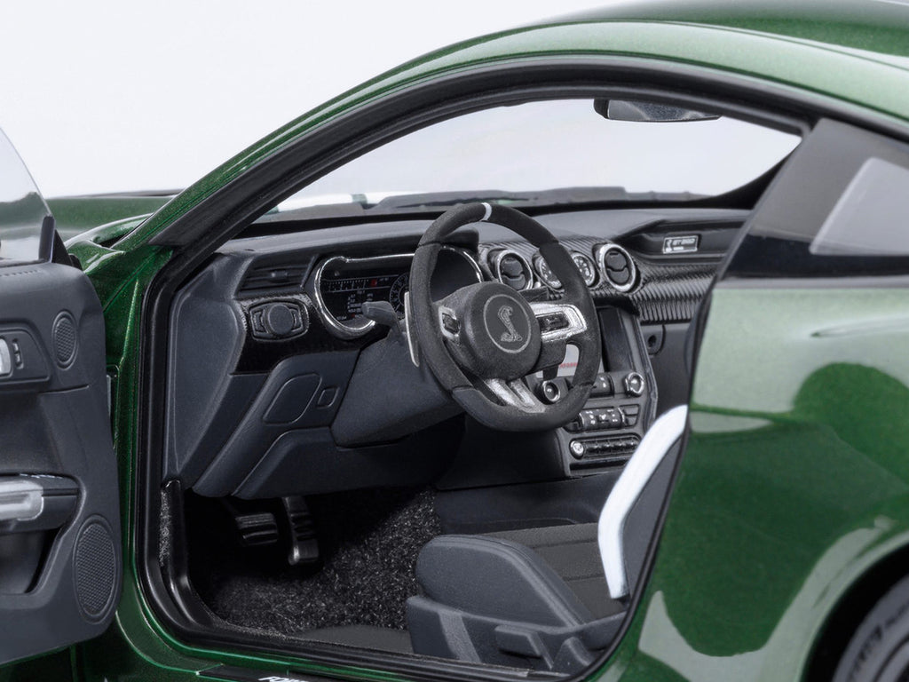 Ford Mustang Shelby GT500 Eruption Green Metallic with White Stripes 1/18 Model Car by Autoart-1