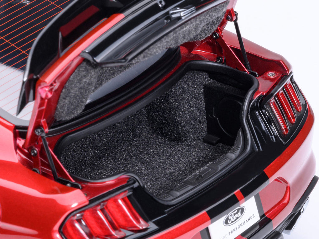 Ford Mustang Shelby GT500 Rapid Red Metallic with Black Stripes 1/18 Model Car by Autoart-3