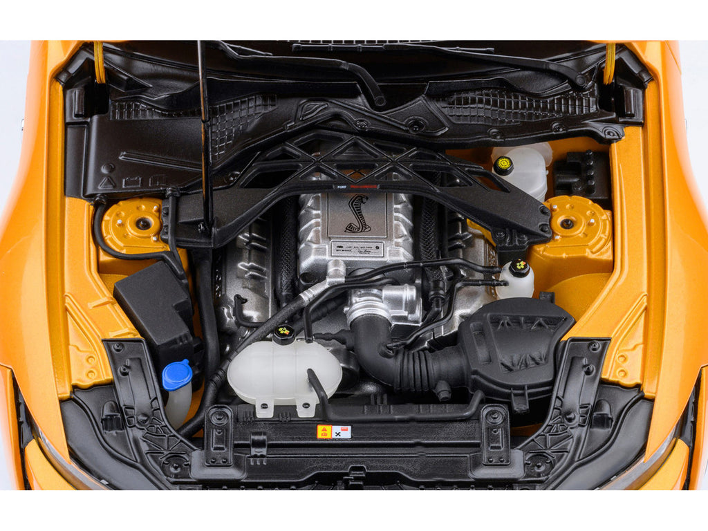 Ford Mustang Shelby GT500 Cyber Orange Metallic with Black Stripes 1/18 Model Car by Autoart-3