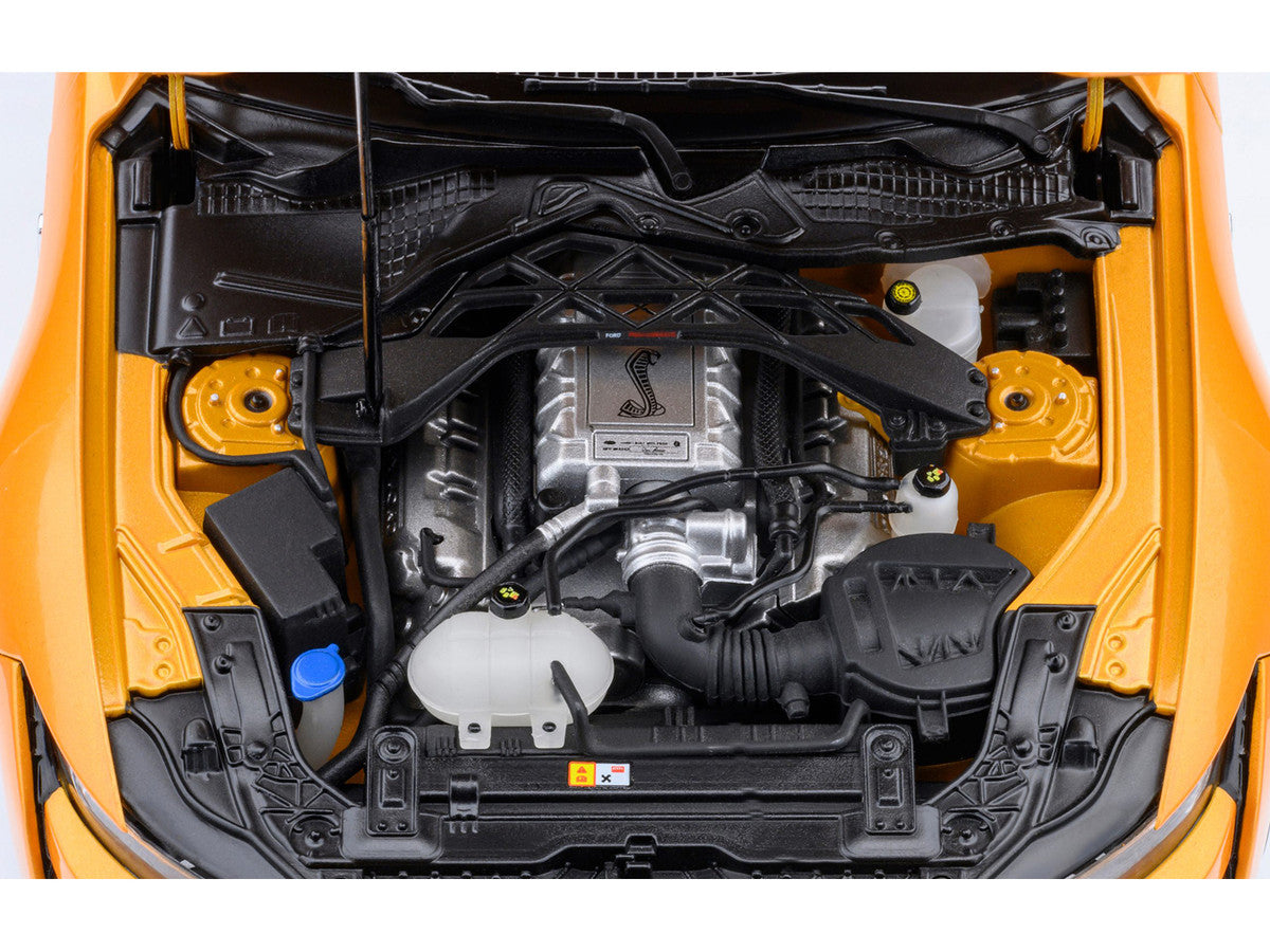 Ford Mustang Shelby GT500 Cyber Orange Metallic with Black Stripes 1/18 Model Car by Autoart-3