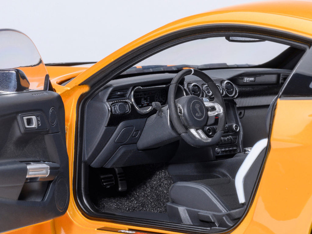 Ford Mustang Shelby GT500 Cyber Orange Metallic with Black Stripes 1/18 Model Car by Autoart-0