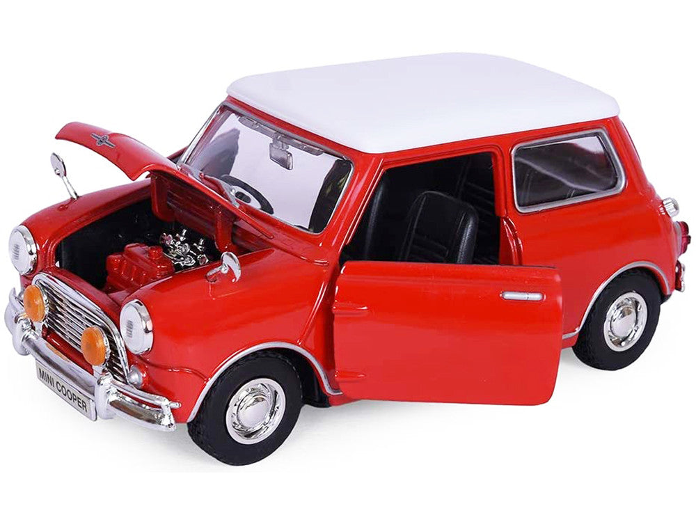 1961-1967 Morris Mini Cooper Red with White Top "Timeless Legends" 1/18 Diecast Model Car by Motormax-1