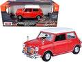 1961-1967 Morris Mini Cooper Red with White Top "Timeless Legends" 1/18 Diecast Model Car by Motormax-0