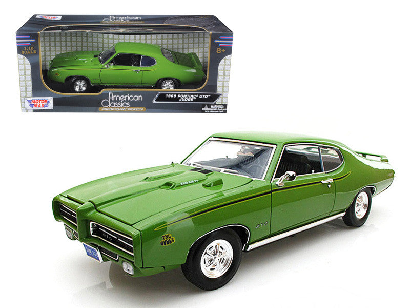 1969 Pontiac GTO Judge Green 1/18 Diecast Car Model by Motormax-0