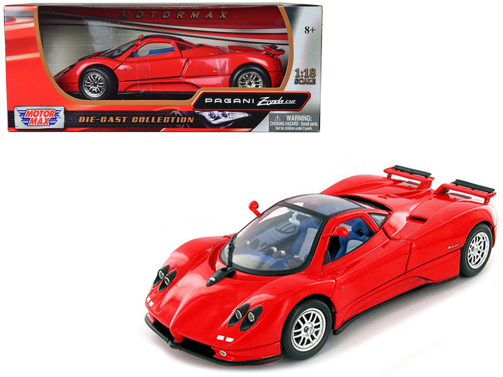 Pagani Zonda C12 Red 1/18 Diecast Model Car by Motormax-2