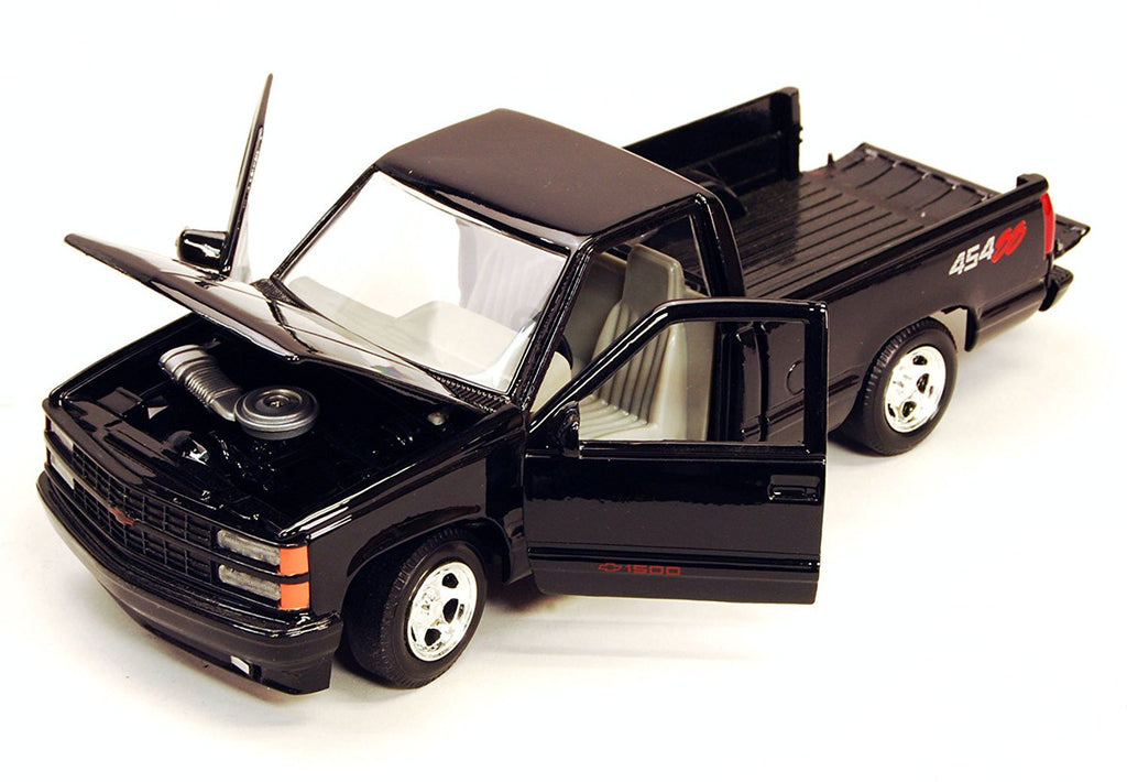 1992 Chevrolet 454 SS Pickup Truck Black 1/24 Diecast Model Car by Motormax-1