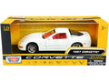 1997 Chevrolet Corvette C5 Coupe White with Red Interior "History of Corvette" Series 1/24 Diecast Model Car by Motormax-0