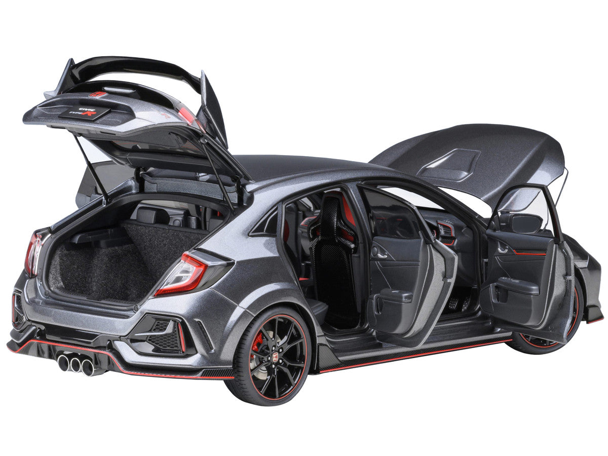 2021 Honda Civic Type R (FK8) RHD (Right Hand Drive) Polished Metal Gray Metallic 1/18 Model Car by Autoart-1