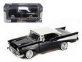 1957 Chevrolet Bel Air Black with White Top 1/24 Diecast Model Car by Motormax-0