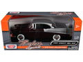 1957 Chevrolet Bel Air Burgundy Metallic and Silver Metallic "Timeless Legends" Series 1/24 Diecast Model Car by Motormax-0