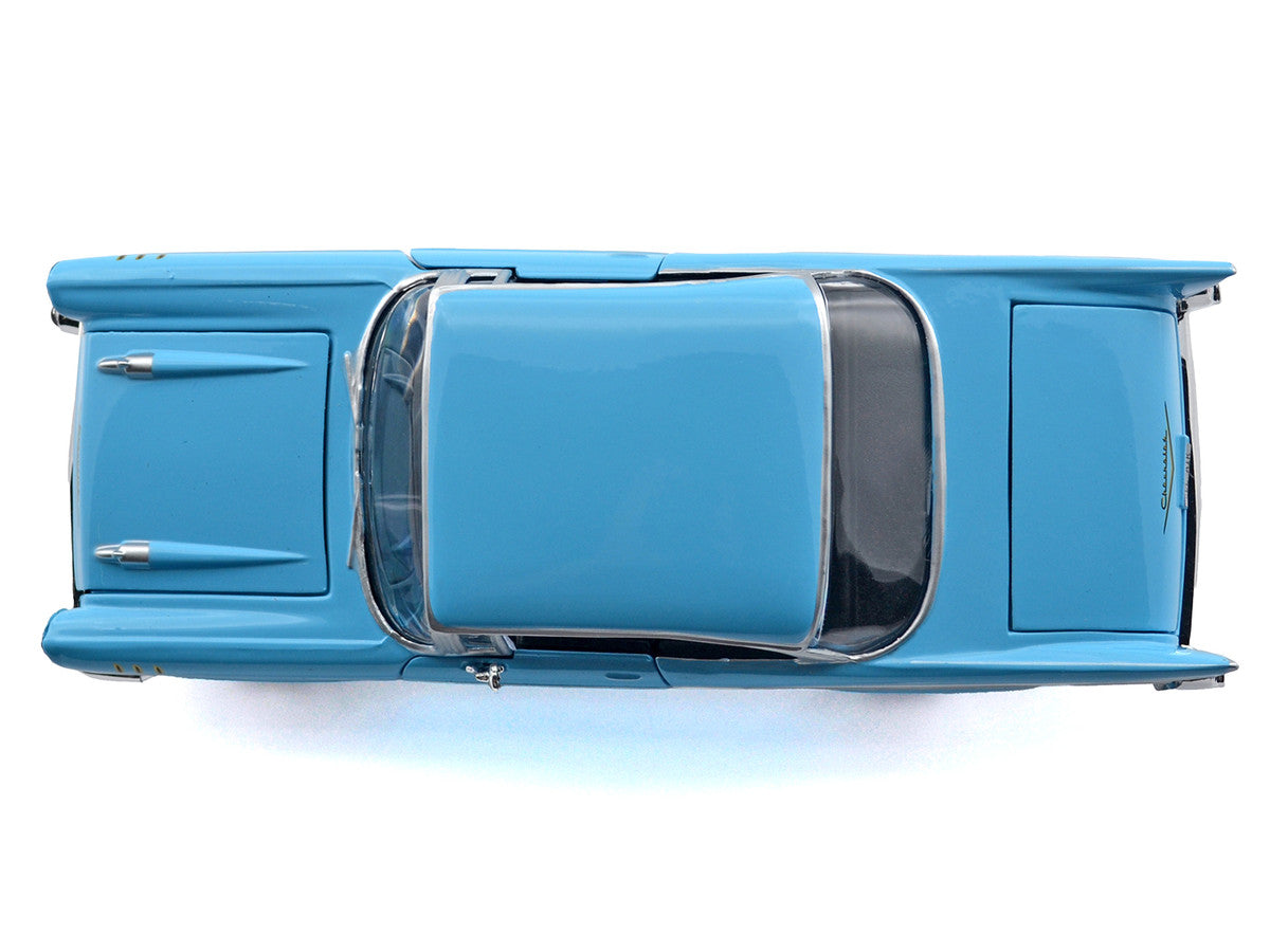 1957 Chevrolet Bel Air Light Blue "Timeless Legends" Series 1/24 Diecast Model Car by Motormax-2