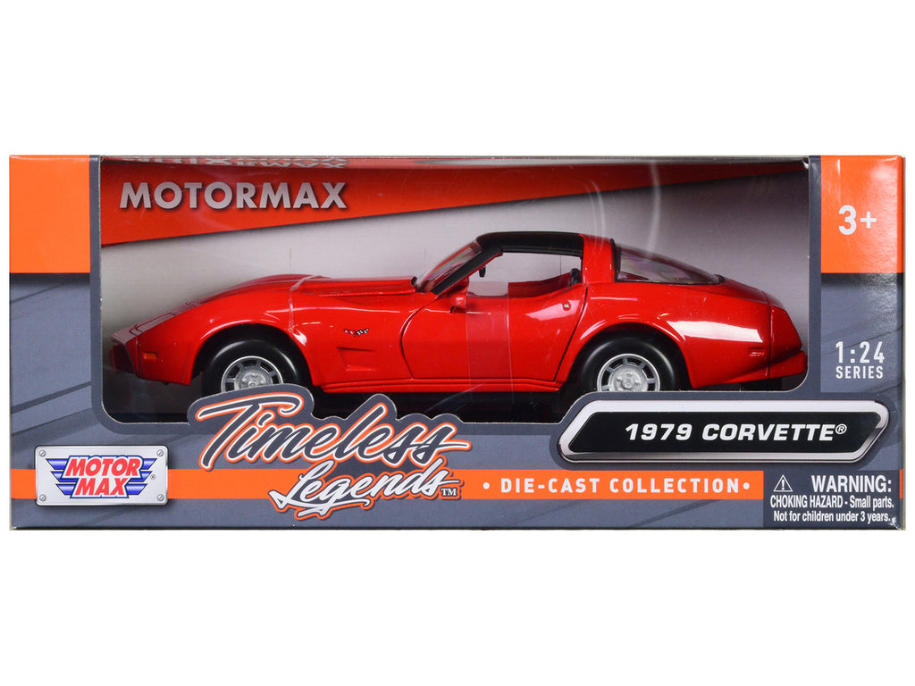 1979 Chevrolet Corvette Red 1/24 Diecast Model Car by Motormax-2