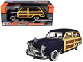 1949 Ford Woody Wagon Dark Blue 1/24 Diecast Model Car by Motormax-0
